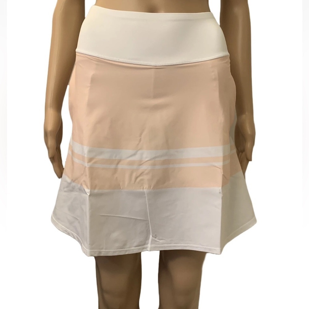 Puma Womens Powershape Striped Golf Tennis Skort Rose White Size XXL Long NWT$75